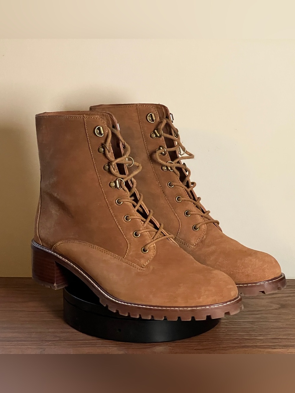 Madewell Julien Lugsole Lace-up Leather Combat Boot - US 12